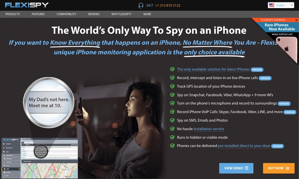 flexispy spy app iphone